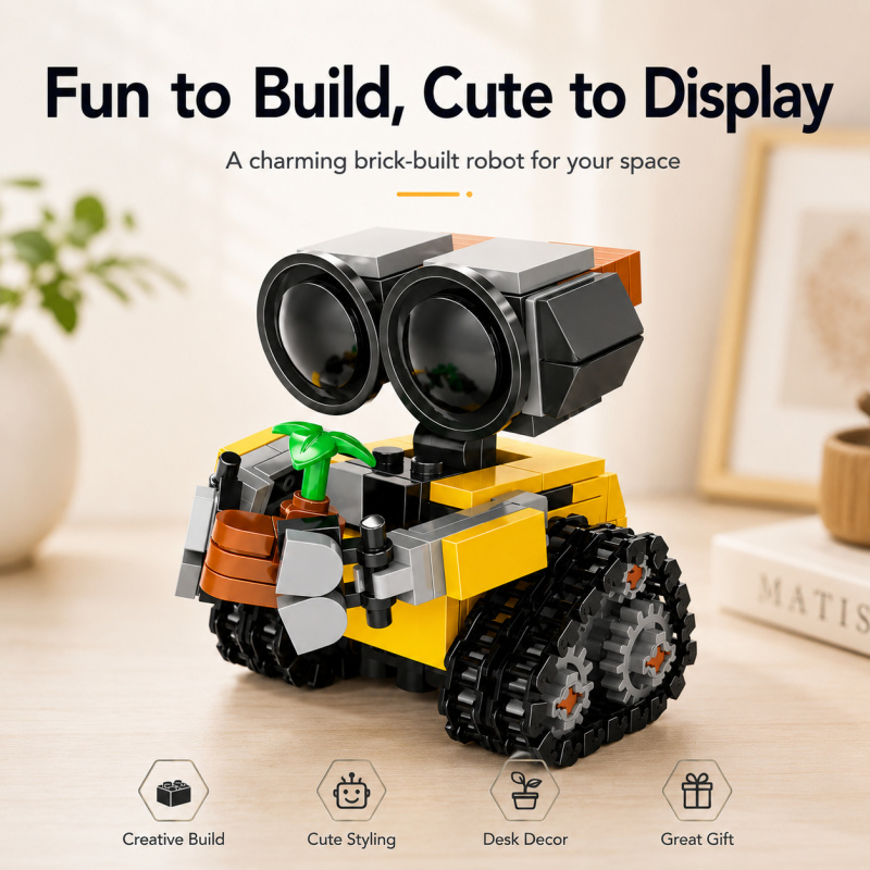 Lego Building Blocks - Set Blok Bangunan Robot Mini, Model