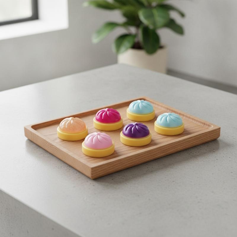 Kids Toys Dumplings - 1/4 Buah Bola Pijat Lembut Anti-Stres