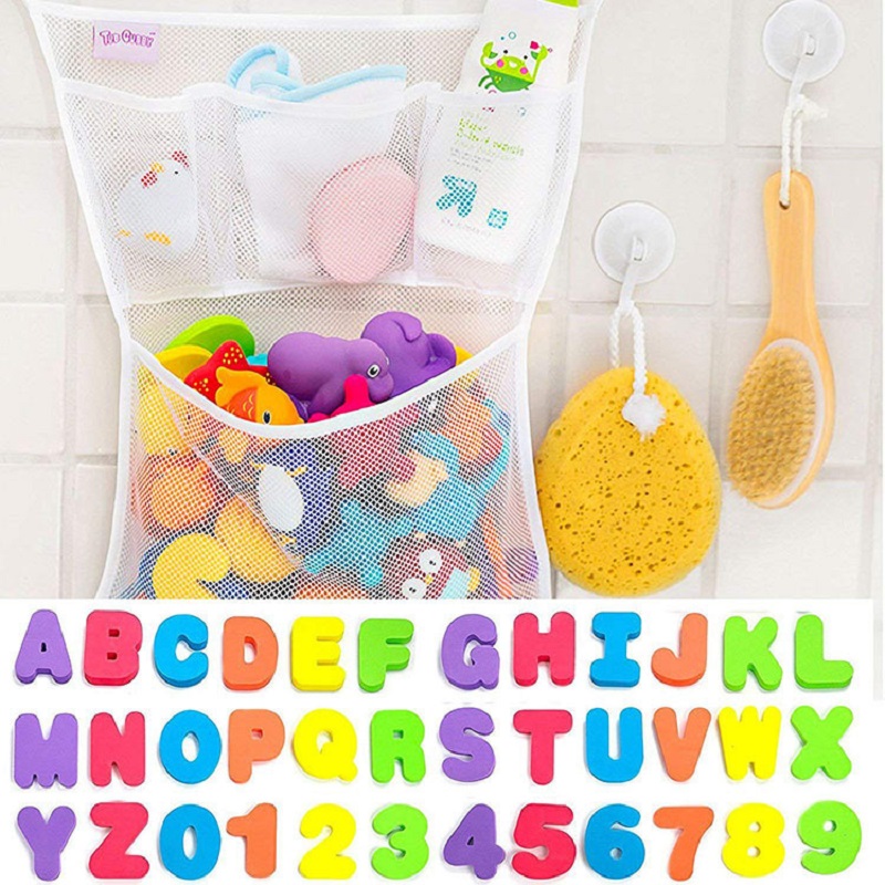 Bath Letter Number Foam - Mainan Mandi Puzzle Bayi EVA, Stiker