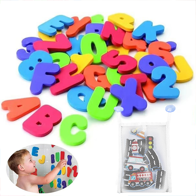 Bath Letter Number Foam - Mainan Mandi Anak-anak Mainan Mengambang Menyenangkan