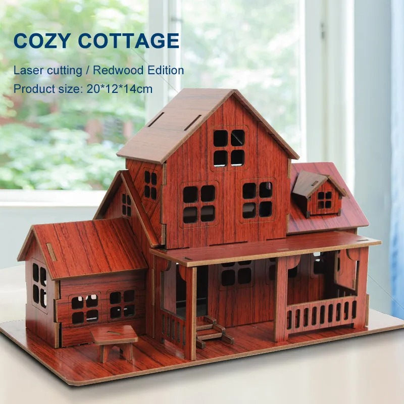 Wooden Puzzle Kids - Permainan Model Puzzle Kayu 3D Rumah