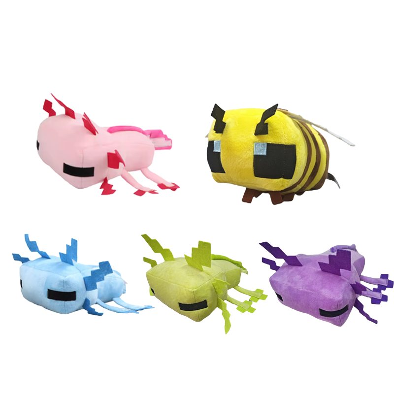 Kids Zombie Toys - Boneka Plush Axolotl, Creeper, Spider, Enderman,