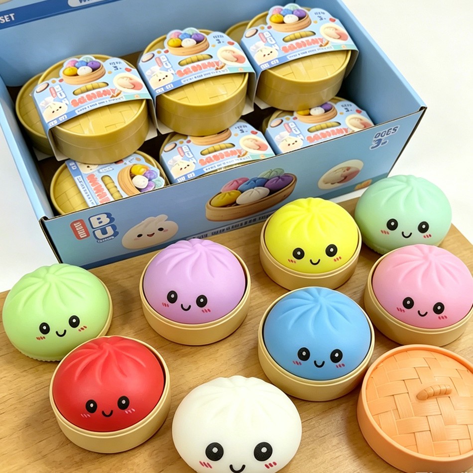 Kids Toys Dumplings - Mainan Squishy Pangsit Tekan Warna-Warni, Mainan