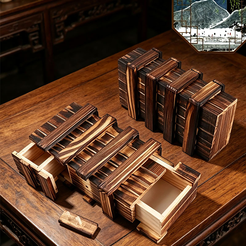 Wooden Puzzle Kids - Kotak Hadiah Puzzle Kayu 3D Klasik