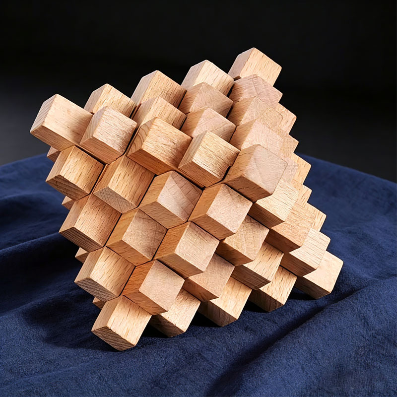 Wooden Puzzle Kids - Teka-teki Kayu Bentuk Nanas LuBan Lock