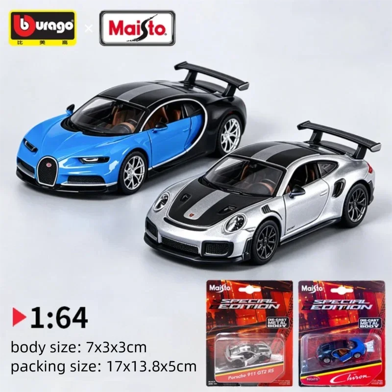 Kids Toys Cars - Maisto 1:64 Skala Porsche 911 GT2