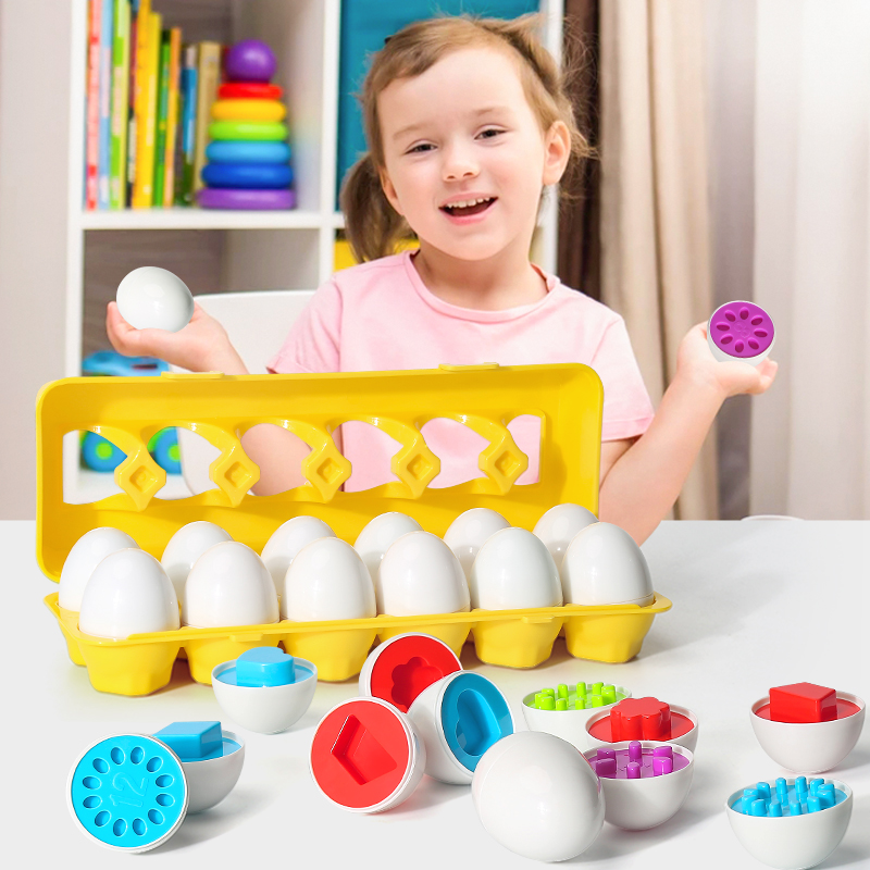 Kids Toys 2 Year Old - Sekrup telur 3D Puzzle montesori, mainan