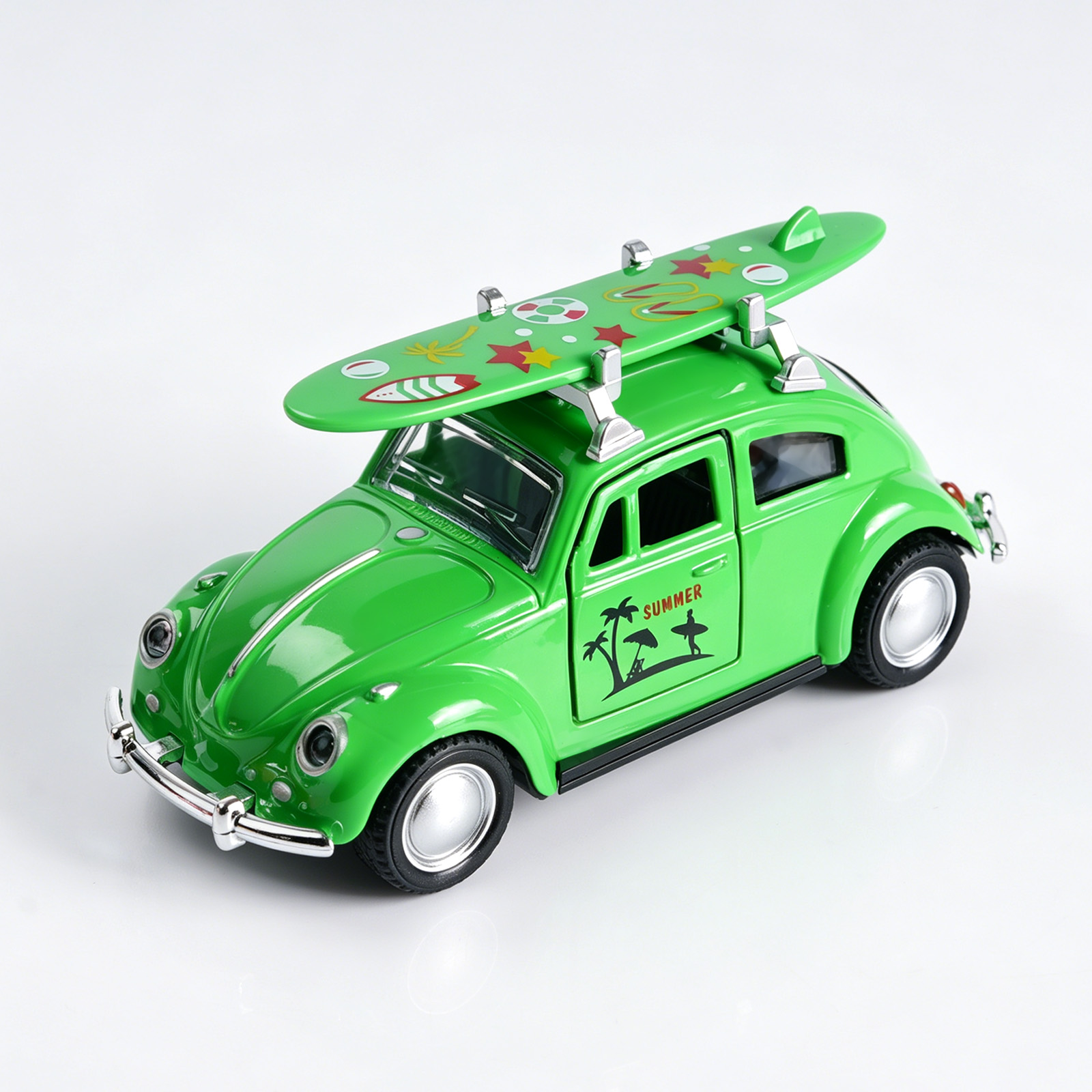Kids Toys Cars - Mobil Diecast Kumbang Hijau Retro, Model