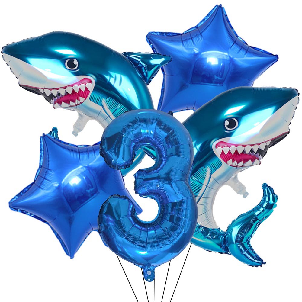 Water Balloon Set - Set balon Digital nomor hiu biru