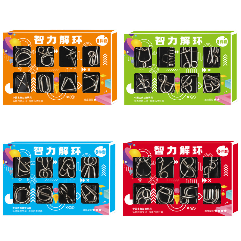 Cincin logam IQ mainan asah ot - Wooden Puzzle Kids ulasan dan harga