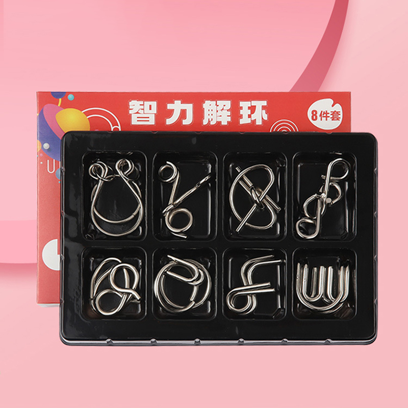 Cincin logam IQ mainan asah ot - Wooden Puzzle Kids ulasan dan harga