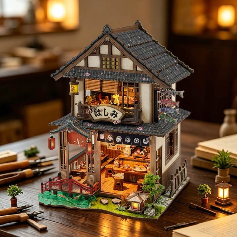 Kit Model Miniatur Pondok Kayu - Wooden Puzzle Kids ulasan dan harga