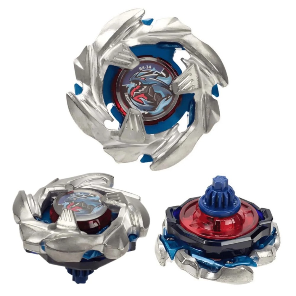 BX-34 Silver Blue Cobalt Drago - Spin Top Gyro Toy ulasan dan harga