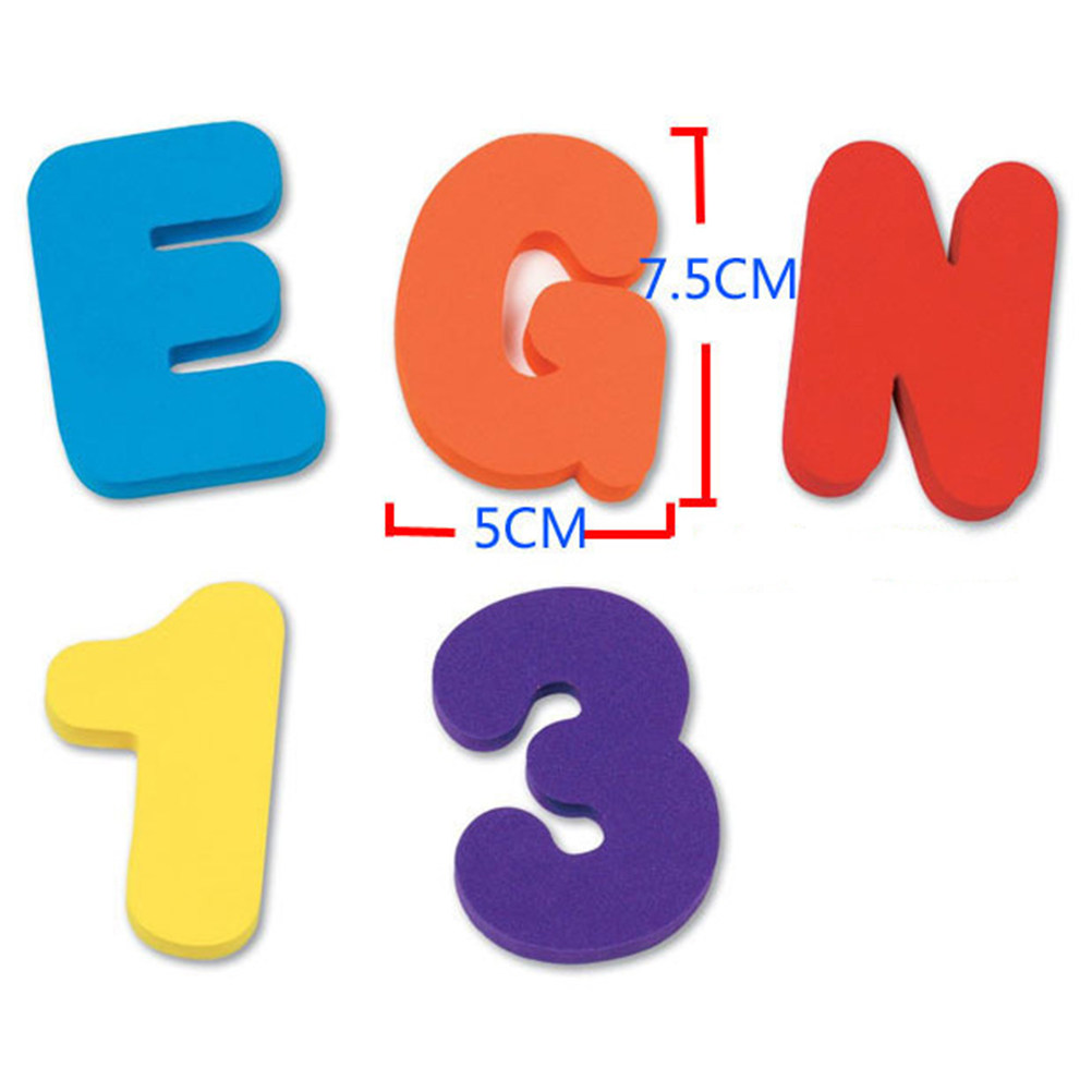 36 Pcs Mainan Mandi Anak Huruf - Bath Letter Number Foam ulasan dan harga