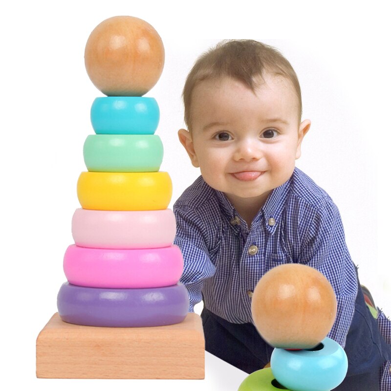 Mainan kayu Ferrule menara pel - Kids Toys 2 Year Old ulasan dan harga