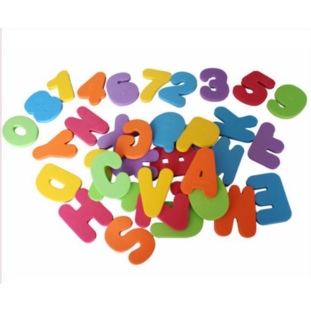 36 Buah Stiker Permainan Beren - Bath Letter Number Foam ulasan dan harga