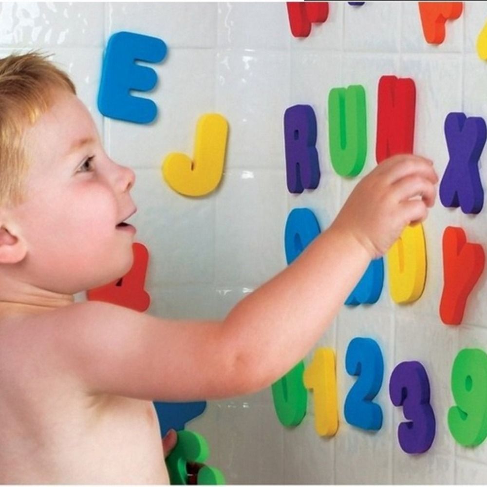 36 pcs Stiker Permainan untuk  - Bath Letter Number Foam ulasan dan harga
