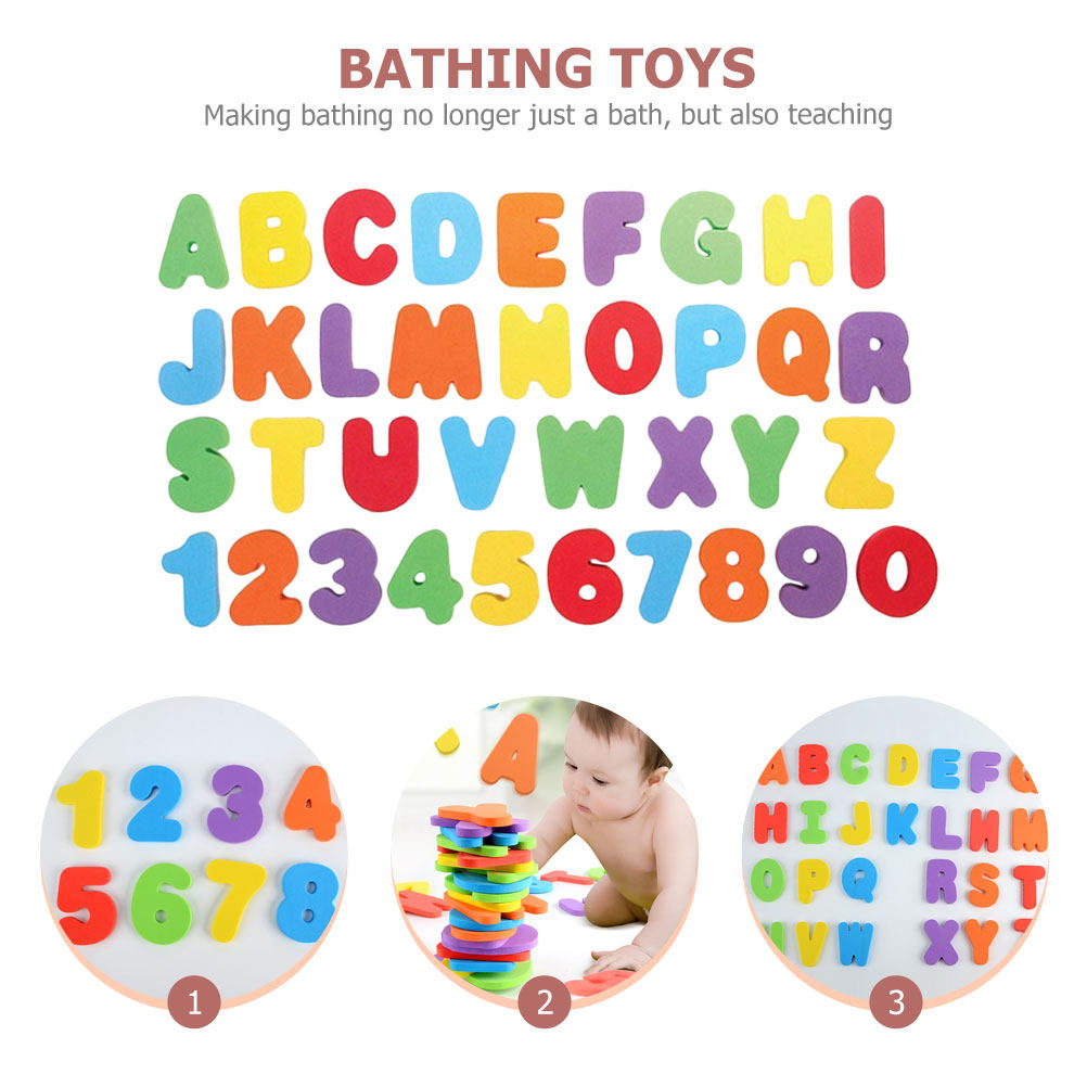 1Set Mainan Mandi Berbentuk Hu - Bath Letter Number Foam ulasan dan harga