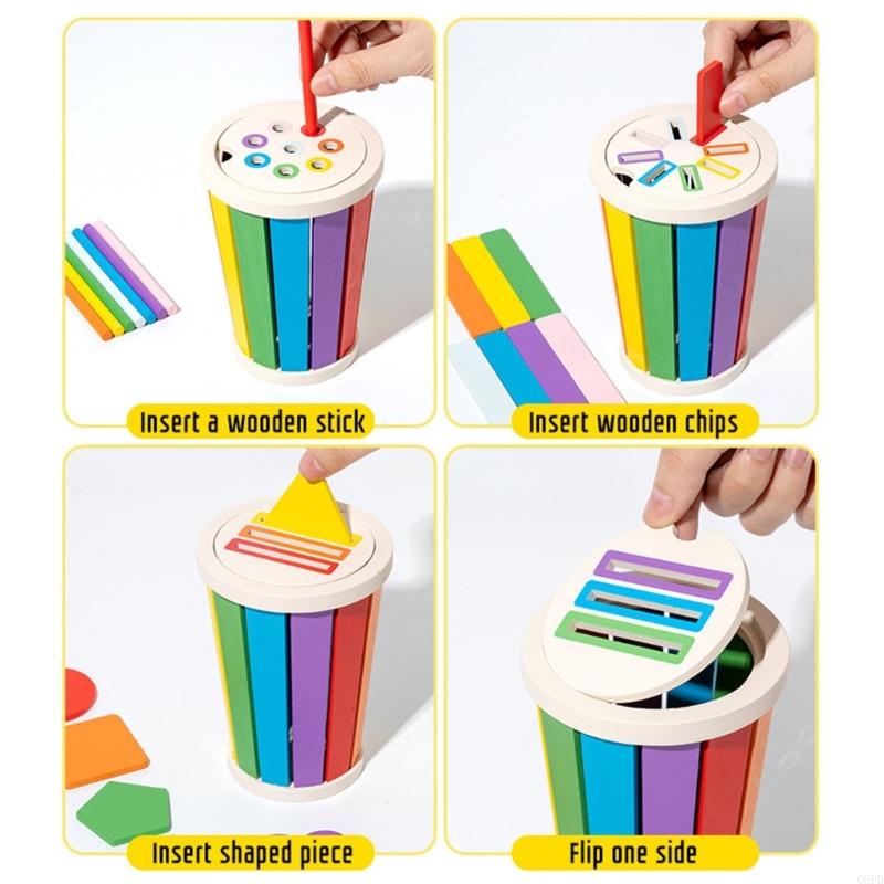 Mainan Penyortir Bentuk Kayu E - Kids Toys 2 Year Old ulasan dan harga