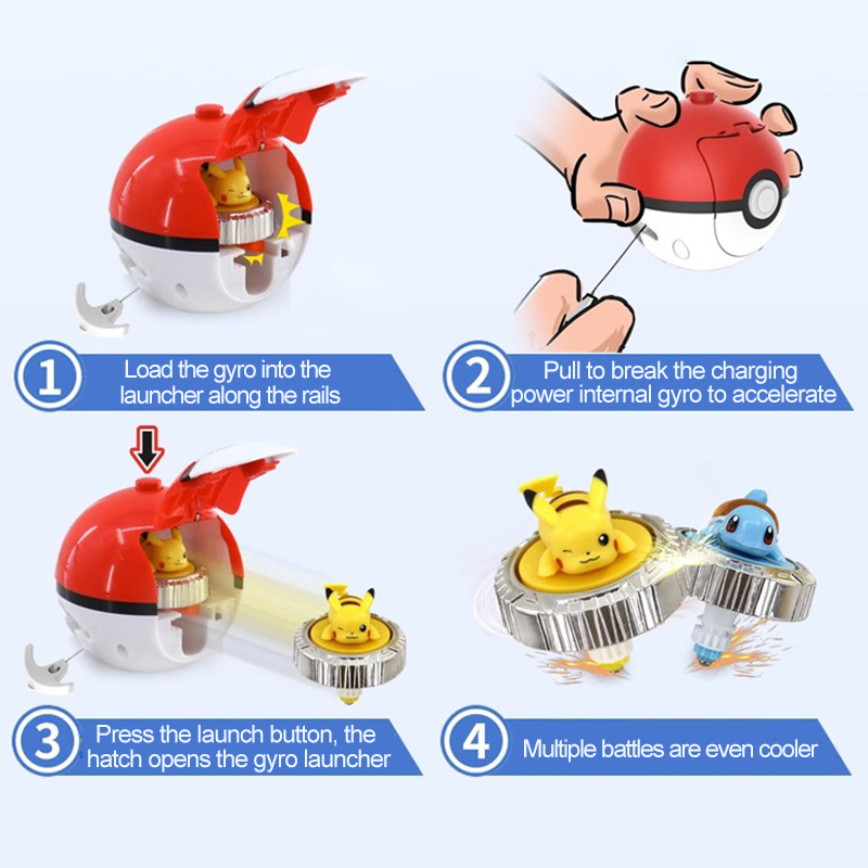 Mainan bola atas berputar Poke - Spin Top Gyro Toy ulasan dan harga