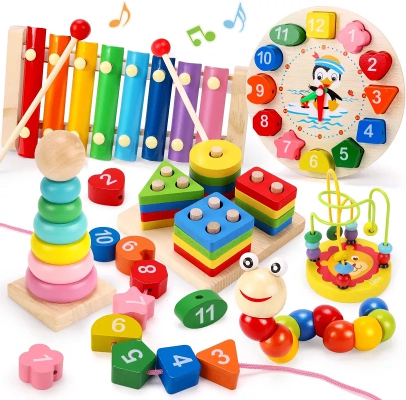 Montessori mainan kayu untuk b - Kids Toys 2 Year Old ulasan dan harga
