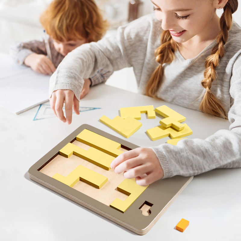 Teka-teki Jigsaw Puzzle geomet - Wooden Puzzle Kids ulasan dan harga