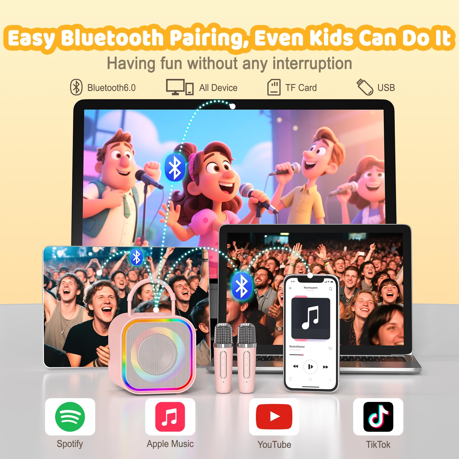Mesin Karaoke Mini Haomuren un - Kids Microphone Karaoke ulasan dan harga